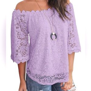 Miholl off the shoulder lace blouse